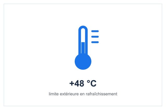 Rafraîchissement jusqu’à +48 °C