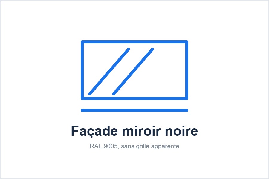 Façade miroir noire du climatiseur LG AI Artcool