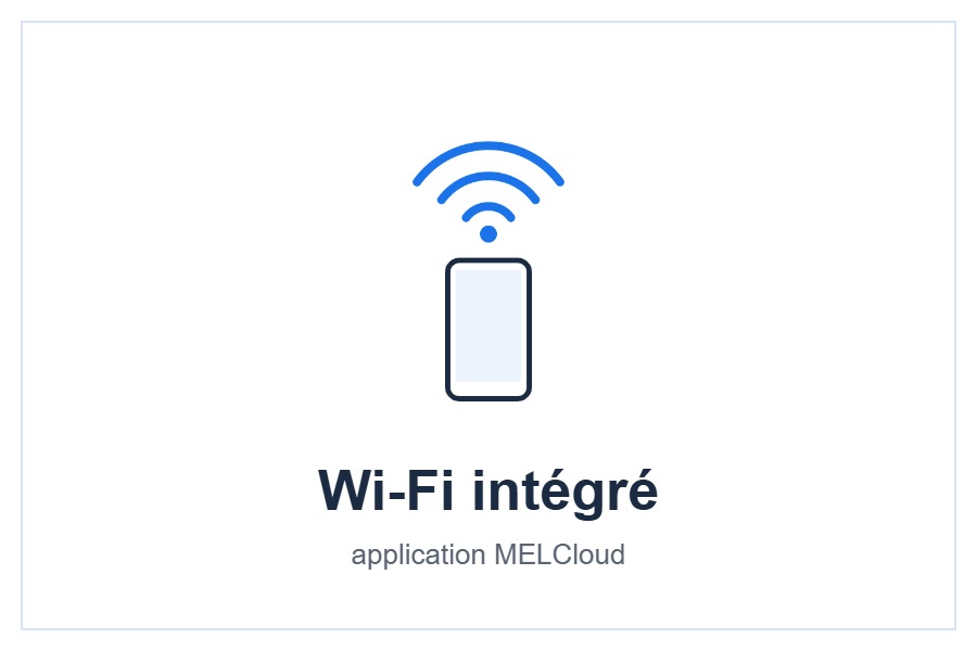 Pilotage Wi-Fi MELCloud de la console Mitsubishi Electric MFZ-KT