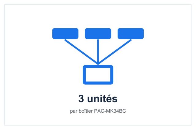 3 unités par boîtier