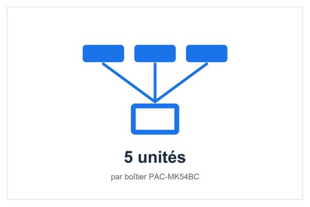 5 unités par boîtier