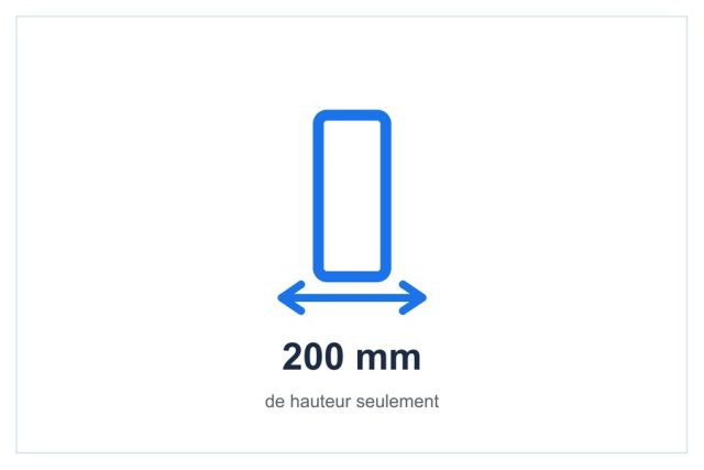 Gainable de 200 mm de hauteur