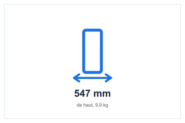 Purificateur de 547 mm de haut