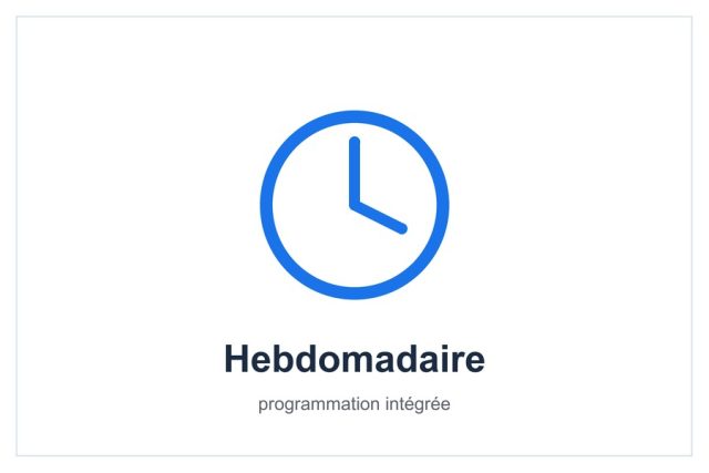 Programmation hebdomadaire