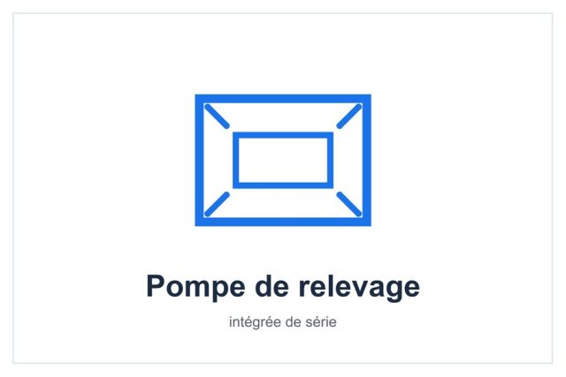 Pompe de relevage intégrée de série