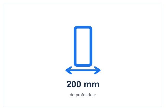 Console de 200 mm de profondeur