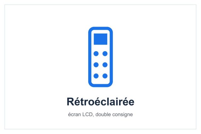 Télécommande rétroéclairée à double consigne