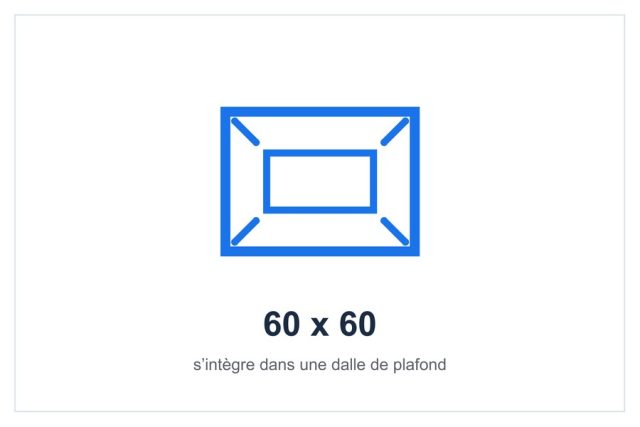 Cassette Panasonic S-50PY3E au format 60 x 60 pour faux plafond