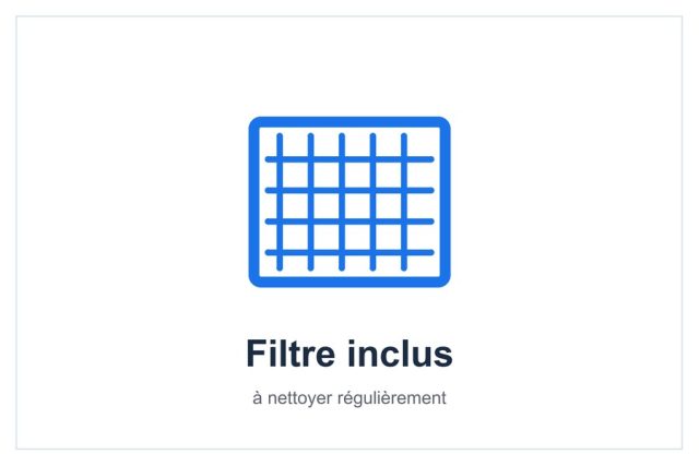 Filtre à air inclus dans le gainable Panasonic