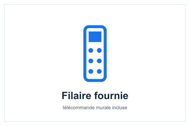 Télécommande filaire fournie avec le gainable Panasonic