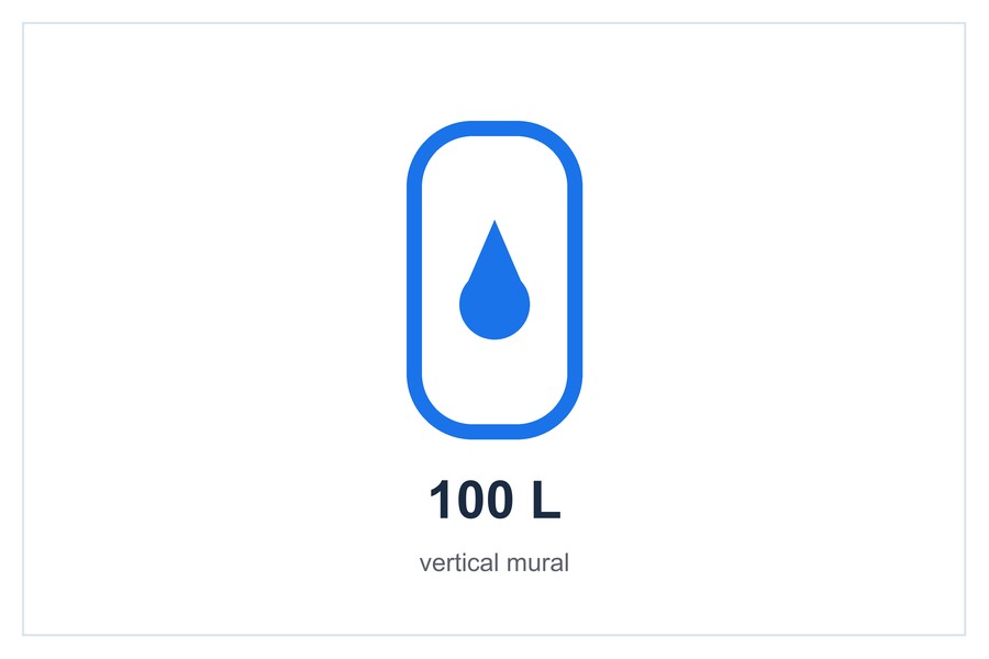 100 L vertical mural