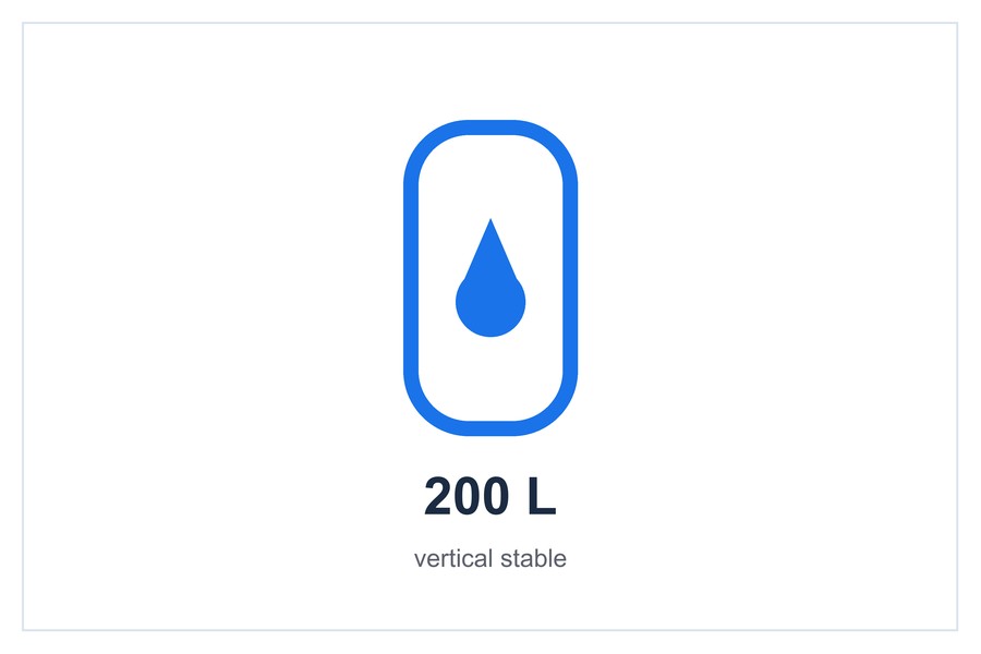 200 L vertical stable