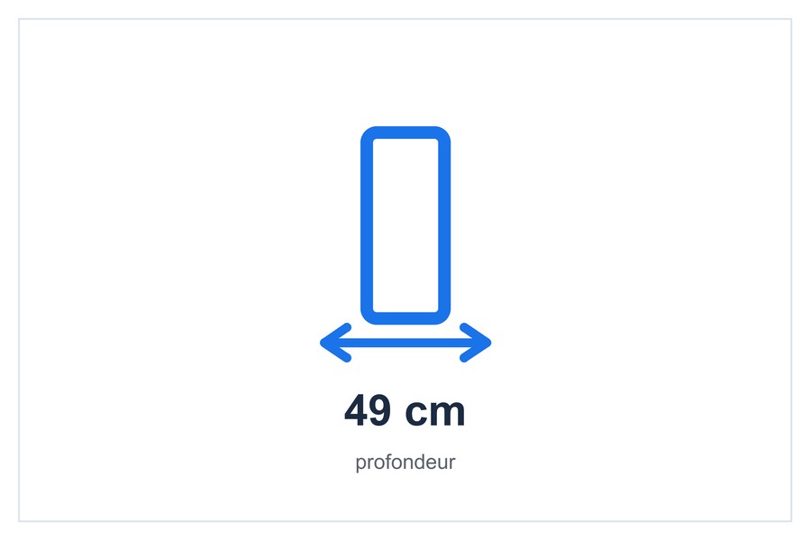 49 cm profondeur