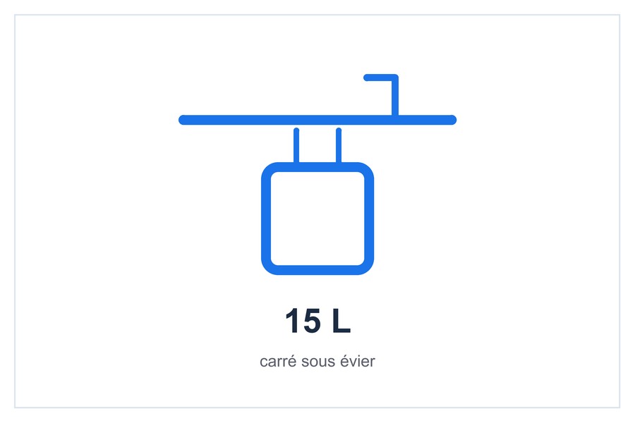 15 L carré sous évier