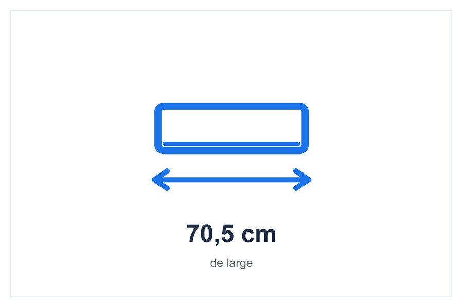70,5 cm de large