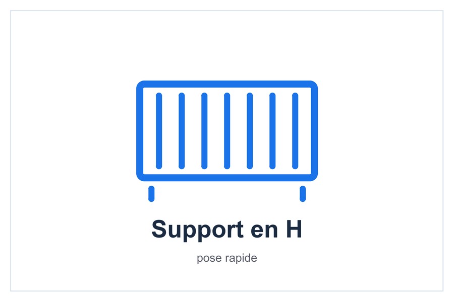 Support en H pose rapide