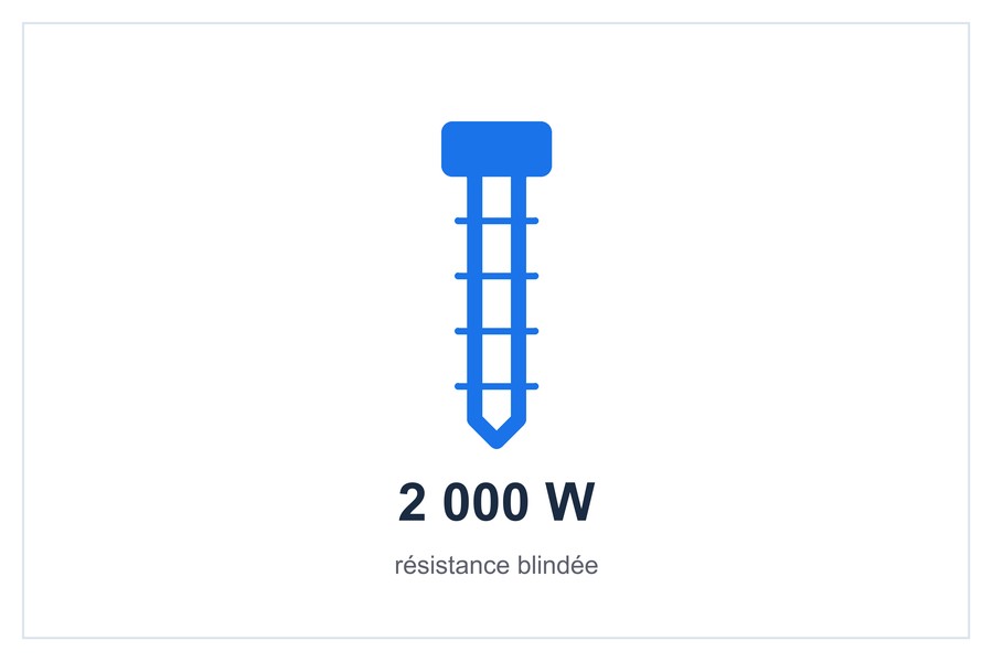 2 000 W résistance blindée
