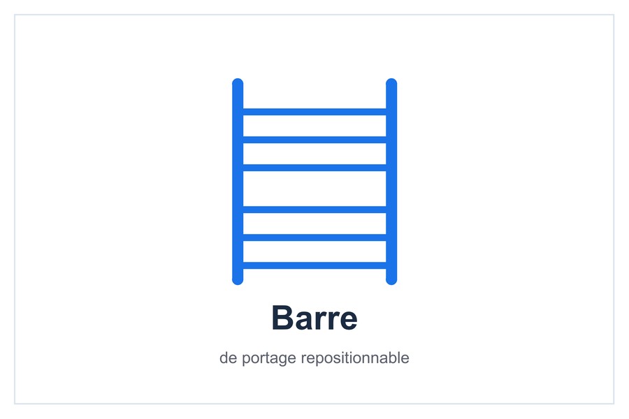 Barre de portage repositionnable