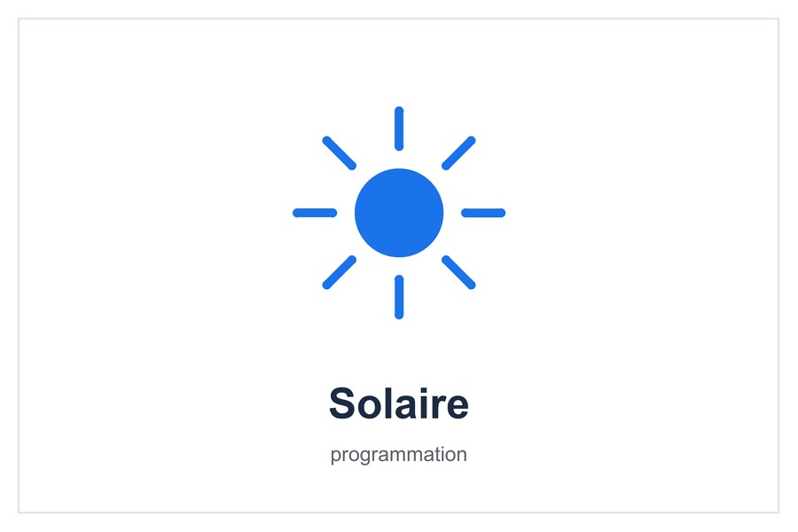 Solaire programmation