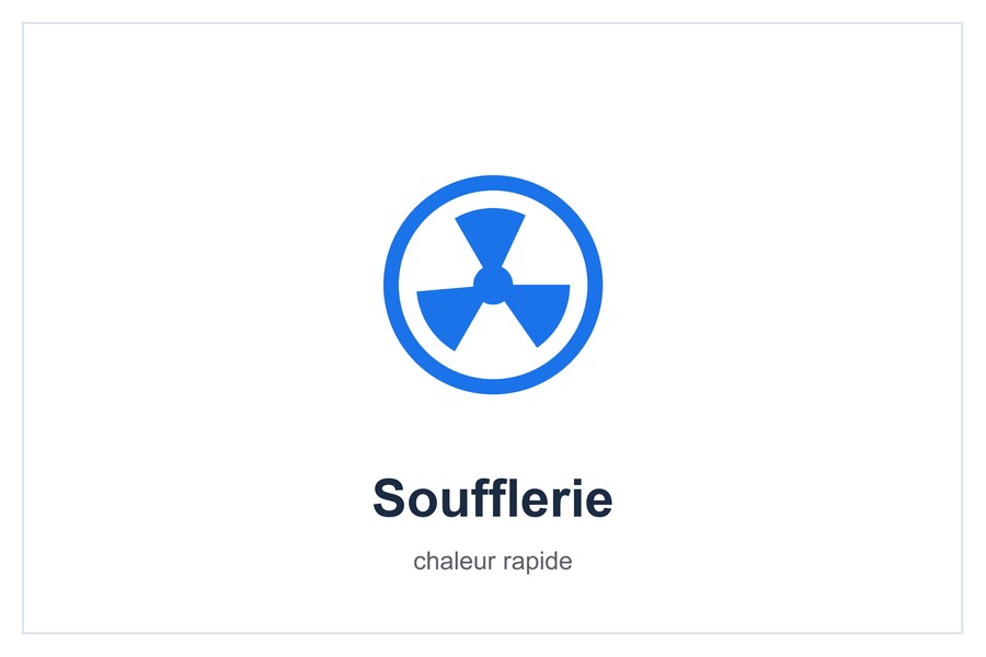 Soufflerie chaleur rapide