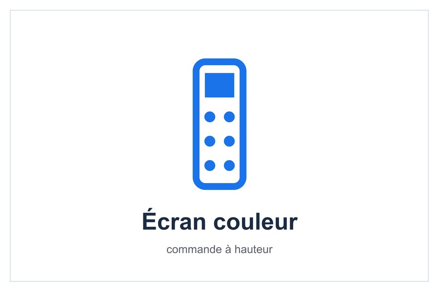Écran couleur commande à hauteur