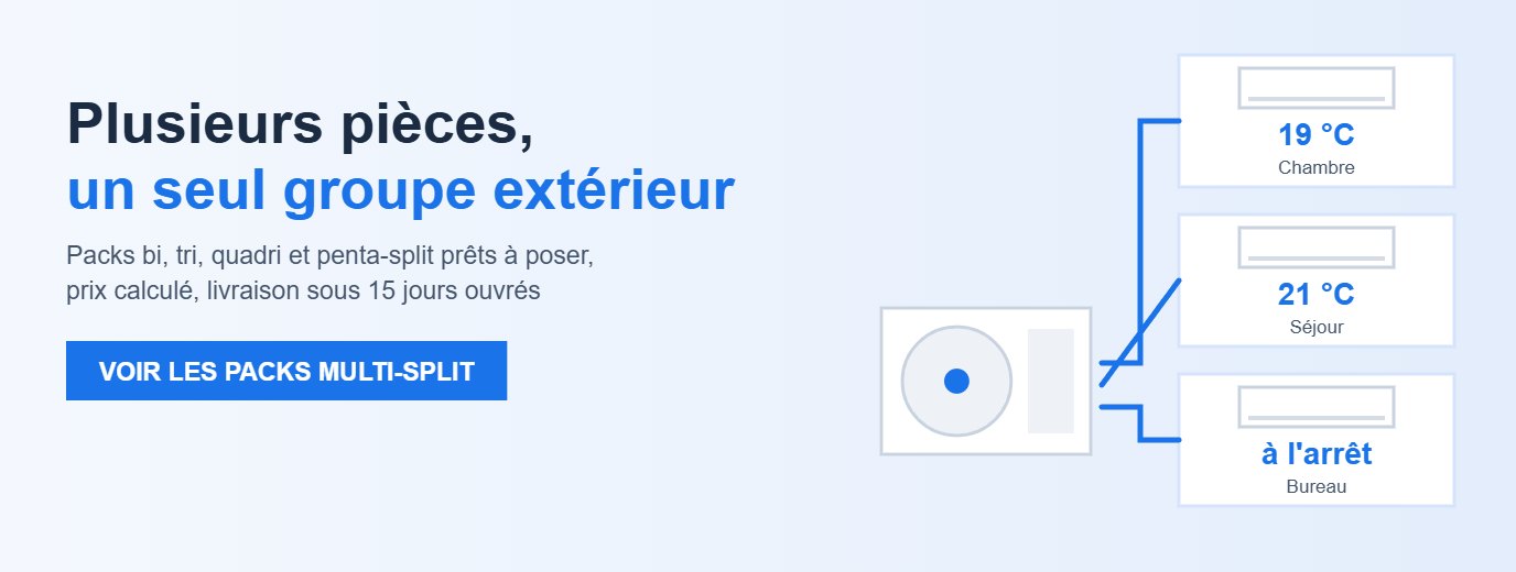 Packs multi-split : plusieurs pièces, un seul groupe extérieur